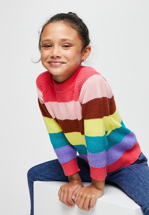 Pop Candy - Rainbow stripe jersey - multi