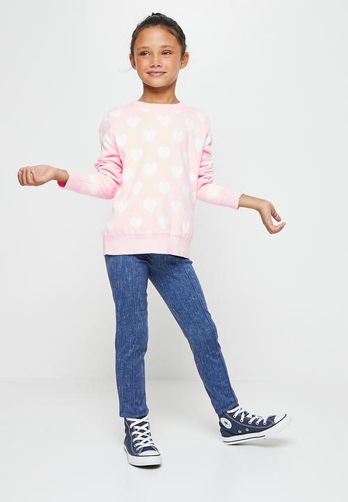 Pop Candy - Knitted heart jersey - pink