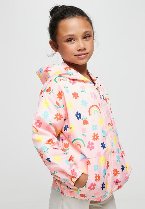 Pop Candy - Rainbow printed windbreaker - pink