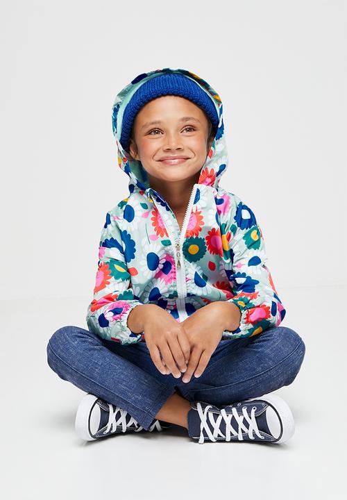 Pop Candy - Flower printed windbreaker - multi