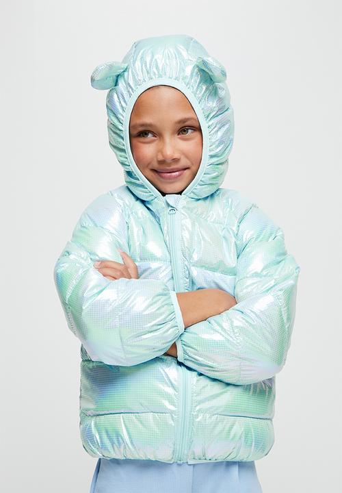 Pop Candy - Iridescent puffer jacket - blue