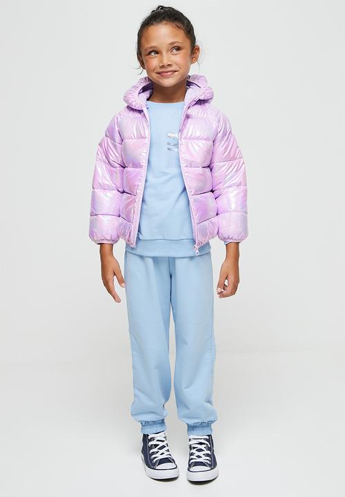 Pop Candy - Iridescent puffer jacket - purple