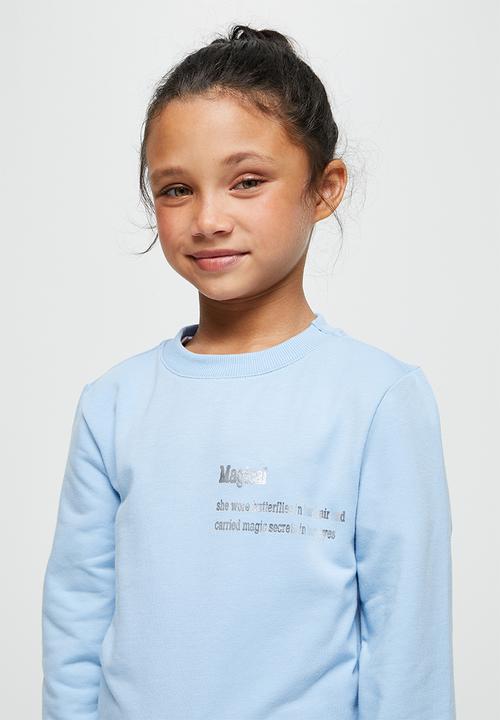 Pop Candy - Younger girls sweater & jogger set - light blue