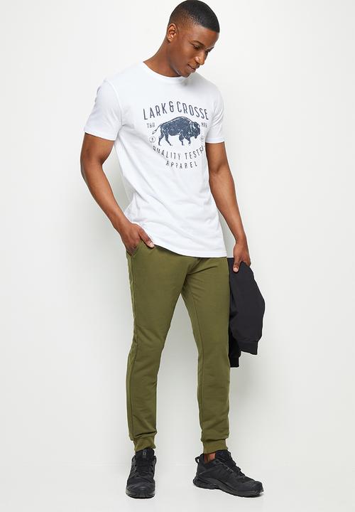 Lark & Crosse - Eldy slim fit sweatpants - khaki green