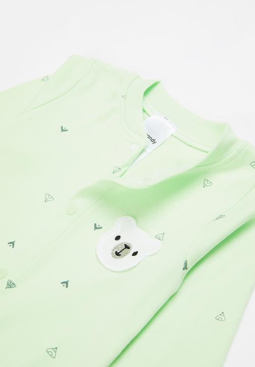 Pop Candy - Bear babygrow - mint