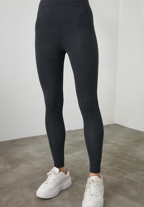Trendyol - Thermal knitted tights - anthracite