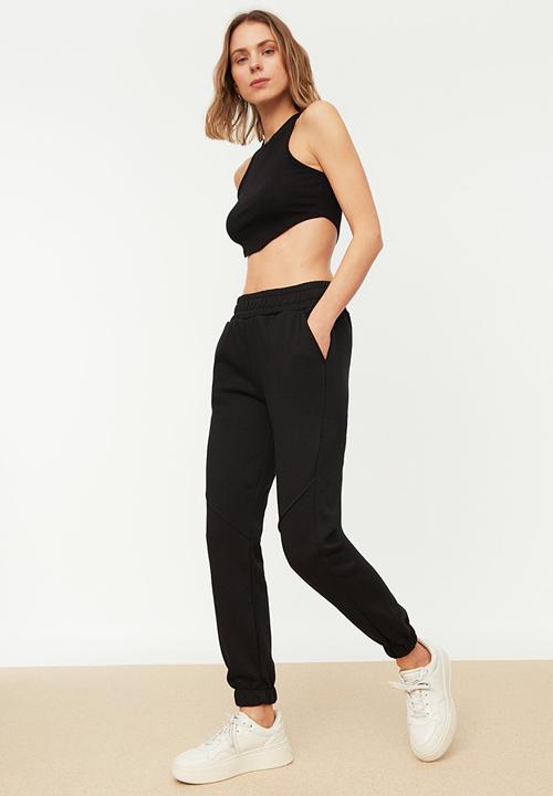 Trendyol - Basic jogger sweatpants - black