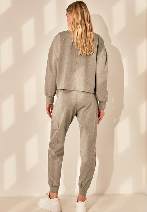 Trendyol - Cargo pocket sweatpants - grey