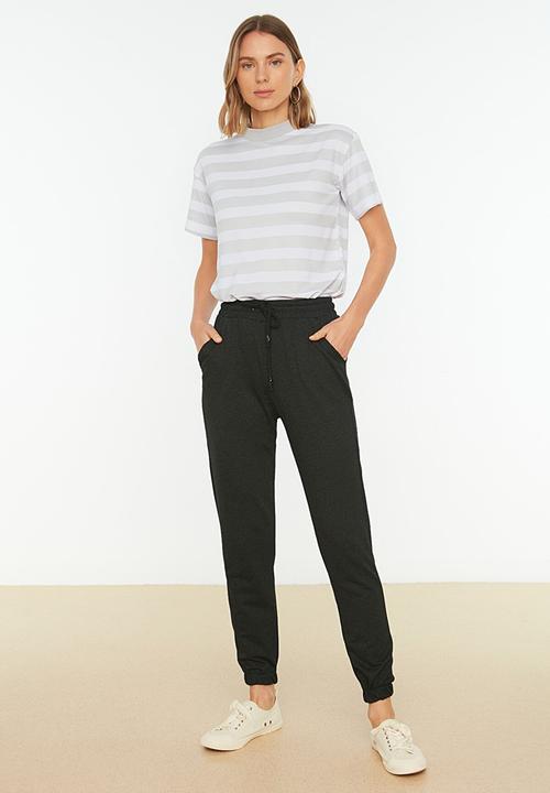 Trendyol - Basic jogger sweatpants - anthracite