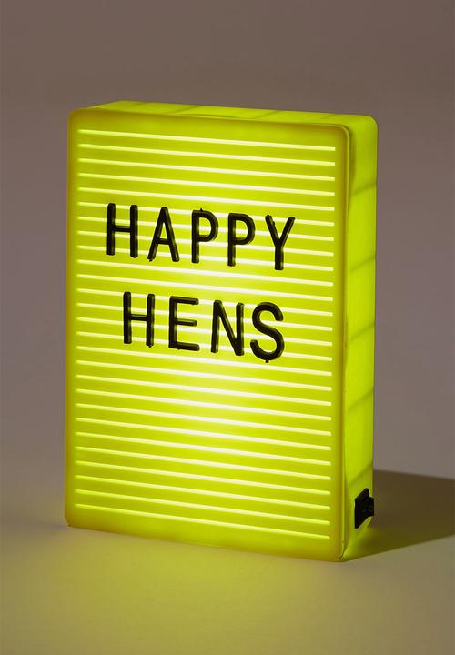 Typo - Micro light box - zest pegboard - yellow 