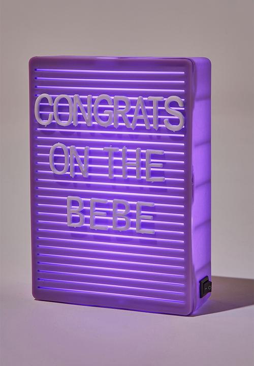 Typo - Micro light box - electric purple pegboard - purple 