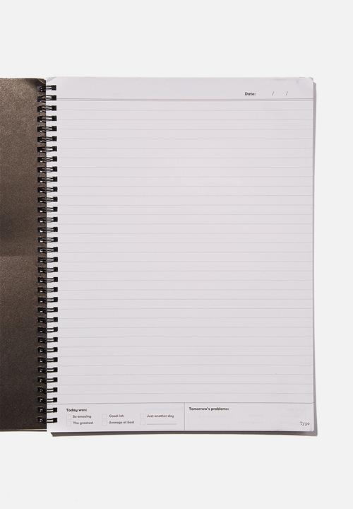 Typo - A4 spinout notebook recycled - dark wild flowers
