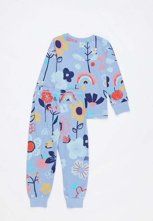 Pop Candy - Girls printed pj set - blue