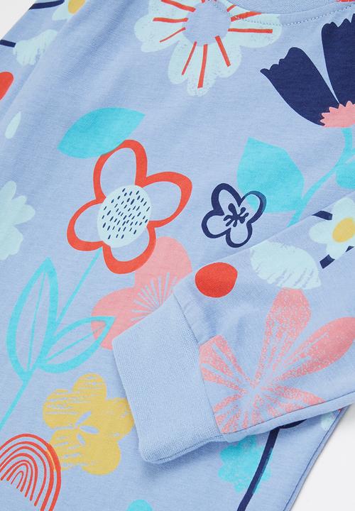 Pop Candy - Girls printed pj set - blue