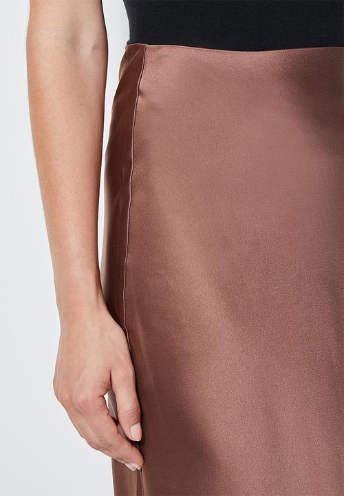 Superbalist - Long midi slip skirt - choc