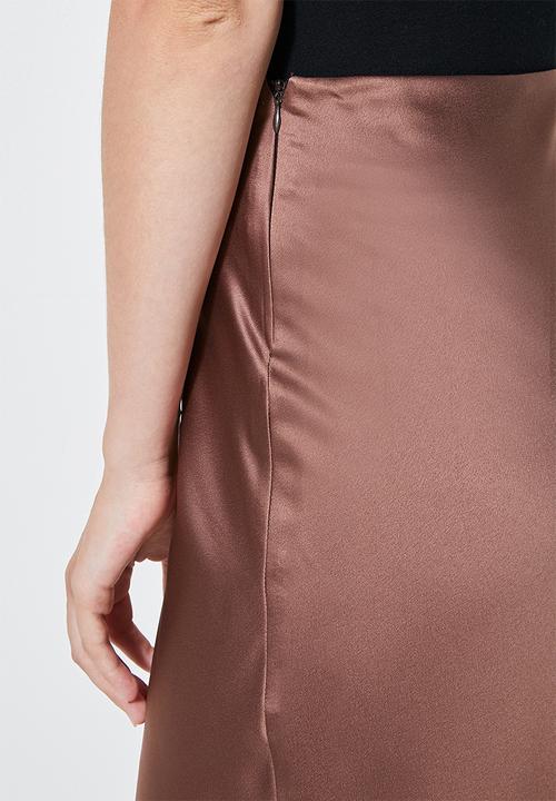 Superbalist - Long midi slip skirt - choc