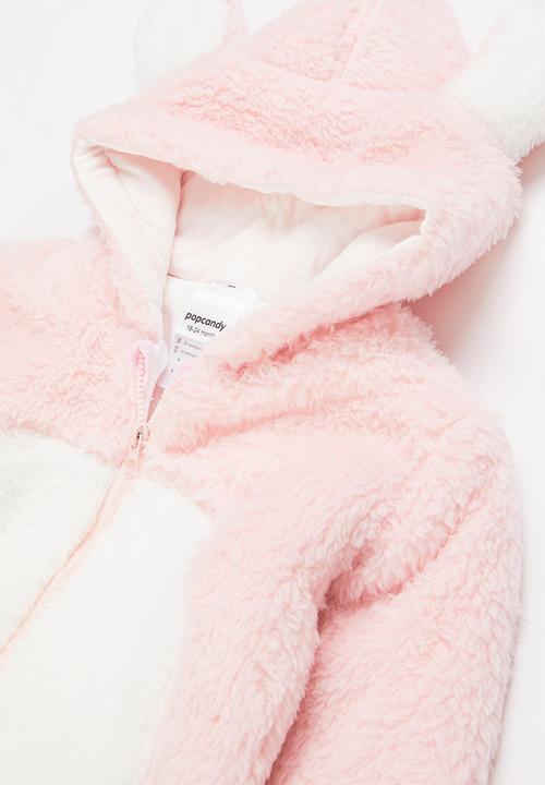 Pop Candy - Baby zip through romper - pink