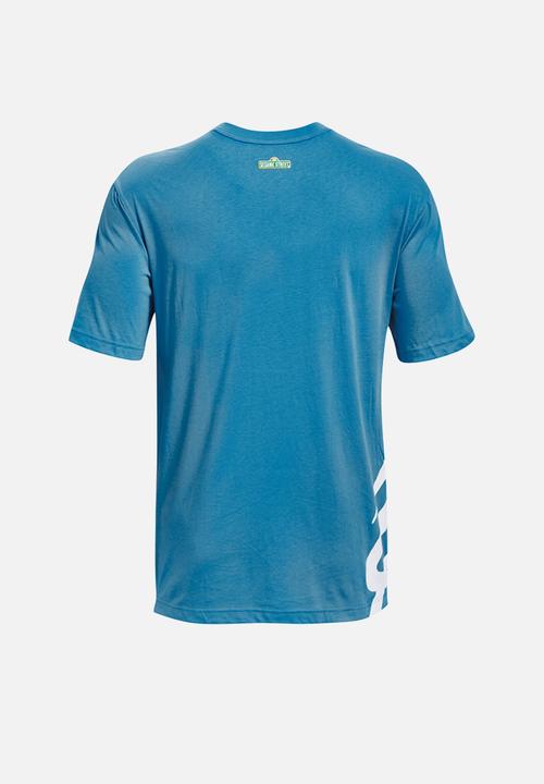 Under Armour - Curry X Sesame Street Hint of Cookie Tee- Mid-Blue