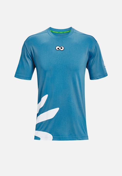Under Armour - Curry X Sesame Street Hint of Cookie Tee- Mid-Blue