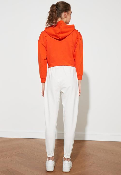Trendyol - Printed loose jogger slim sweatpants - ecru