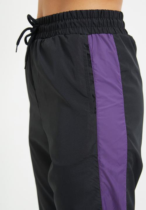 Trendyol - Color block sports sweatpants - black