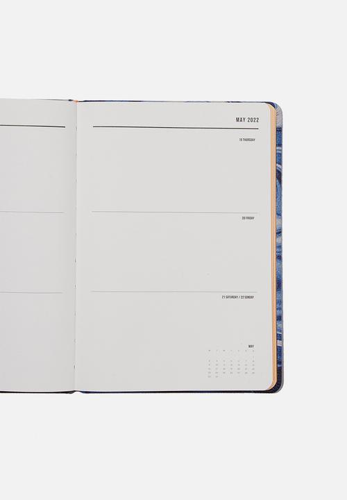 Typo - 2022 a5 weekly buffalo diary-earth marble blue