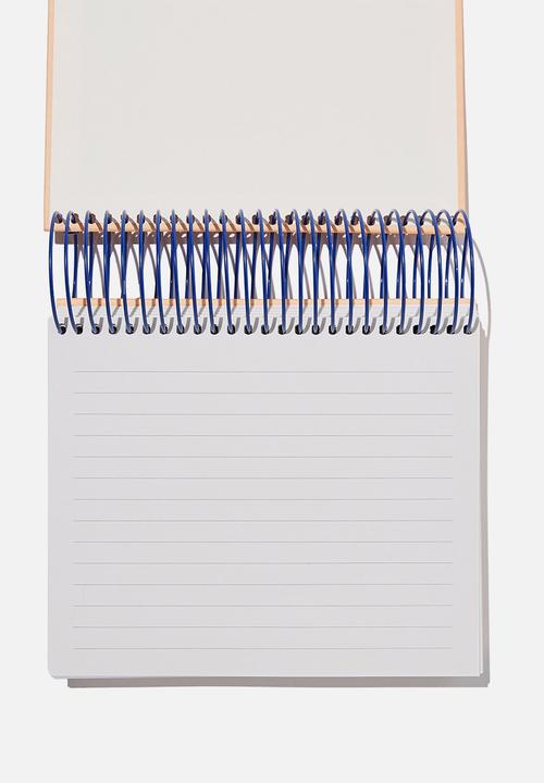 Typo - Big spiral notepad - peach blue big ideas