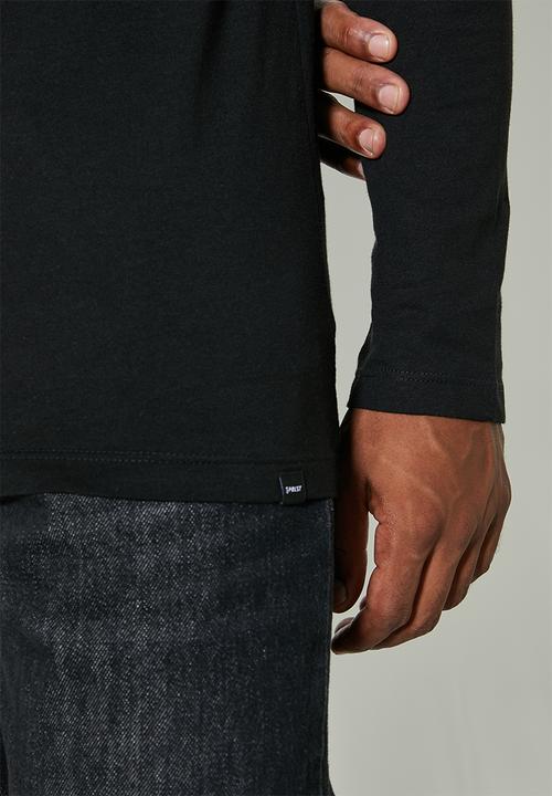 Superbalist - Nate long sleeve crew neck tee - black