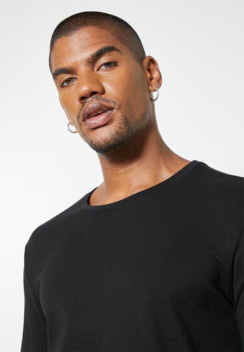 Superbalist - Nate long sleeve crew neck tee - black