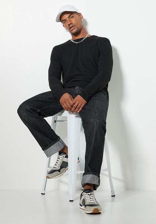 Superbalist - Nate long sleeve crew neck tee - black