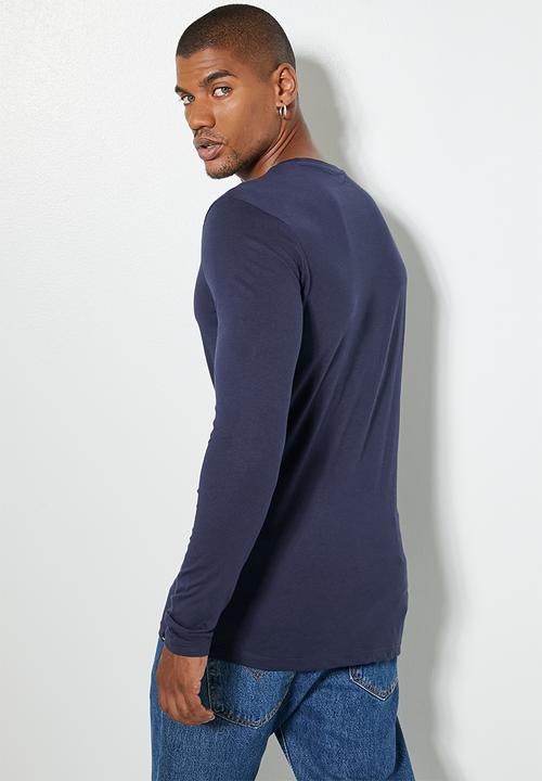 Superbalist - Nate long sleeve crew neck tee - navy
