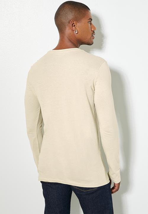 Superbalist - Nate long sleeve crew neck tee - stone