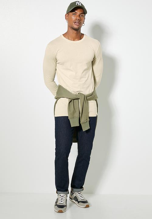Superbalist - Nate long sleeve crew neck tee - stone