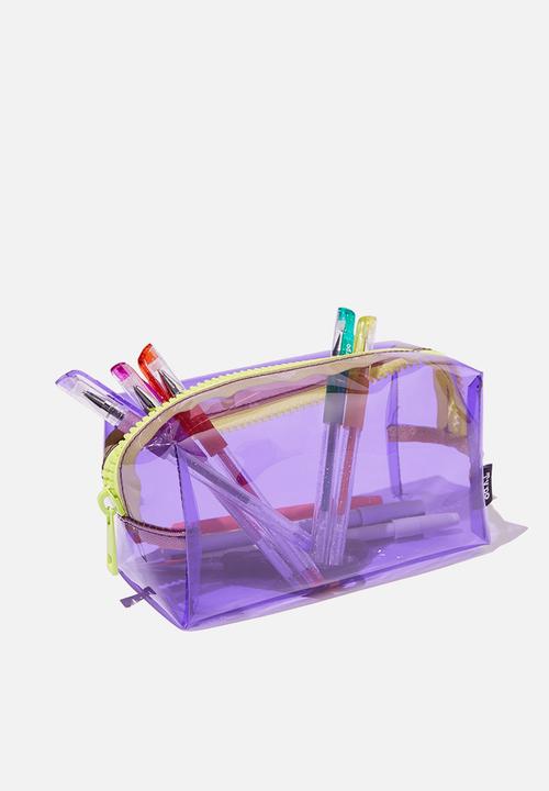 Typo - Kaylah clear pencil case - purple