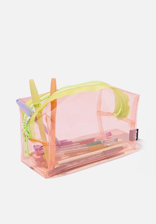 Typo - Kaylah clear pencil case - peach