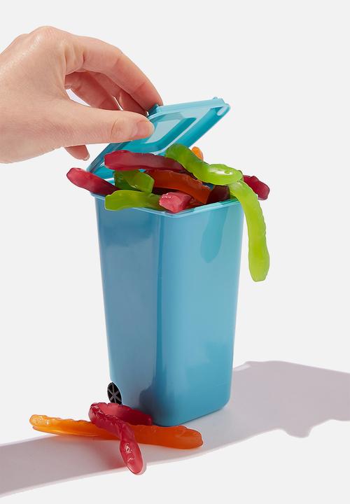 Typo - Garbage guts mini wheelie bin - dusty turquoise