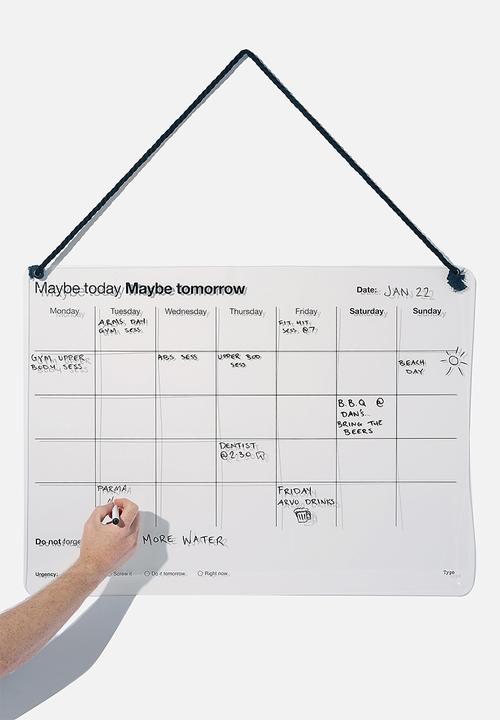 Typo - A3 reuse me calendar - clear