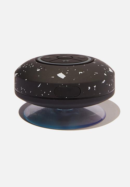 Typo - Led shower speaker-speckle terrazzo black