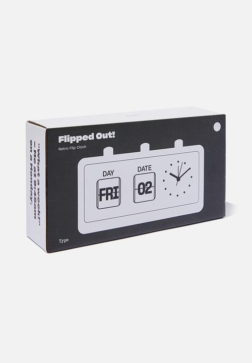 Typo - Retro flip clock-white