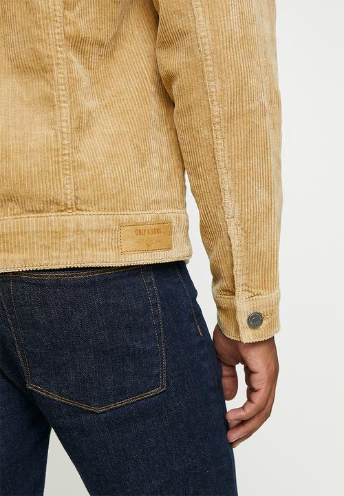 Only & Sons - Coin corduroy trucker jacket - incense