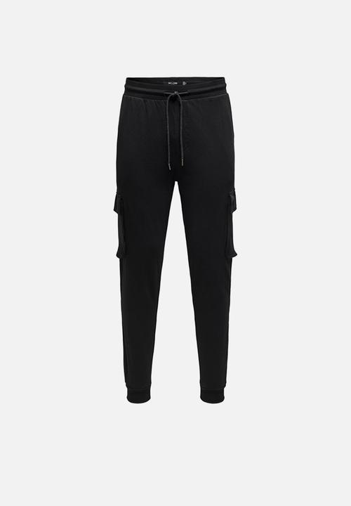 Only & Sons - Onskian life kendrick cargo  pant noos - black