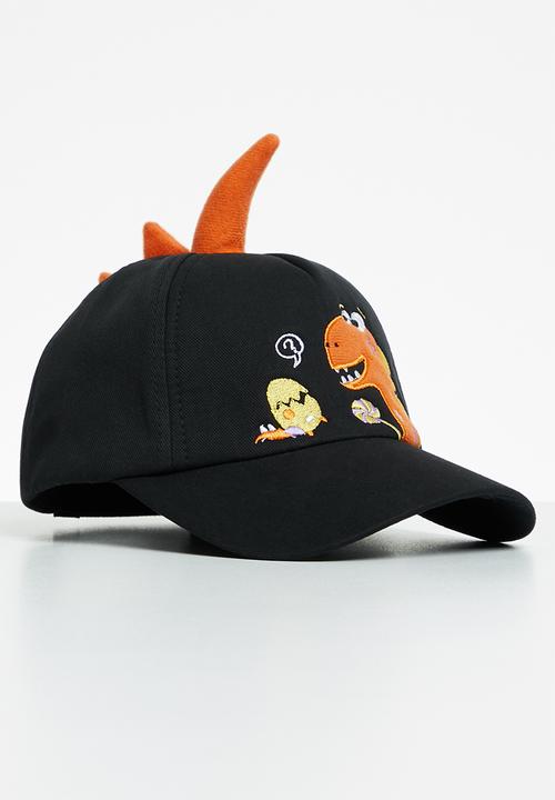Pop Candy - Dino cap - black  & orange