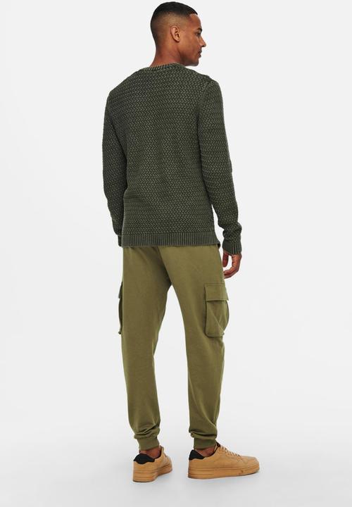 Only & Sons - Onskian life kendrick cargo  pant - olive night