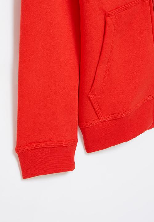 Nike - B nsw hoodie fz club - university red/white