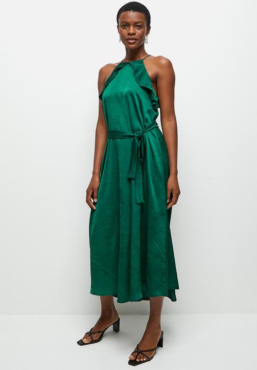 MILLA - Ruffle halter trapeze maxi - botanical garden