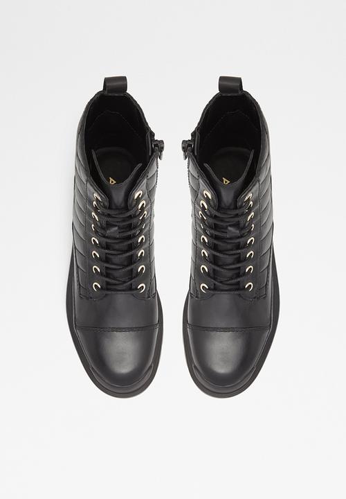 ALDO - Quilt leather boot - black
