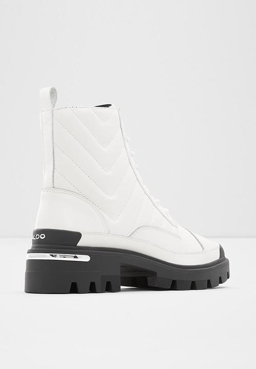 ALDO - Quilt leather boot - white