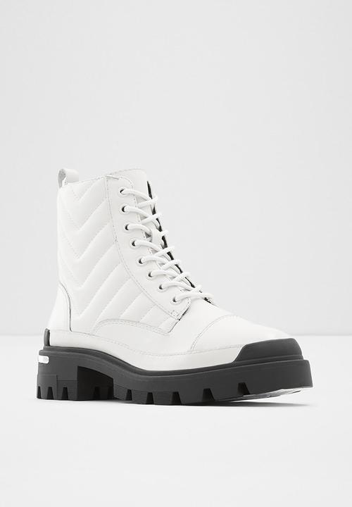 ALDO - Quilt leather boot - white