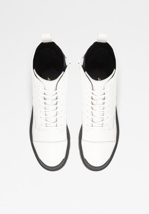 ALDO - Quilt leather boot - white