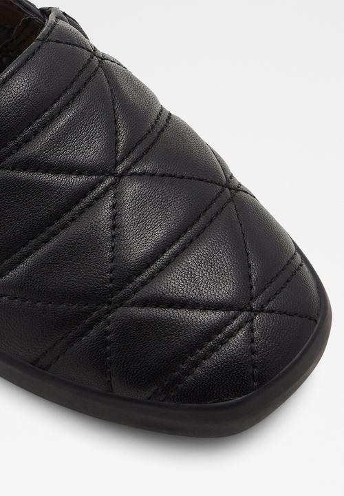 ALDO - Quilten leather slip-on - black